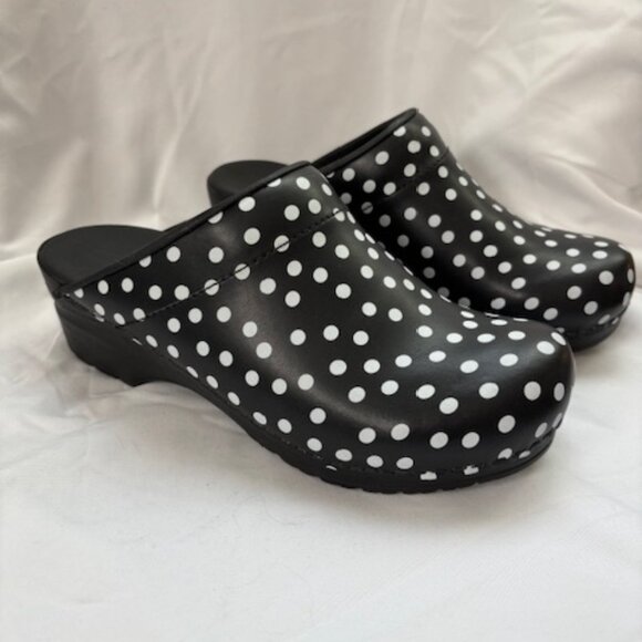 Sanita Mule Clog Polka-dot 39 *NWOB* - Picture 2 of 6